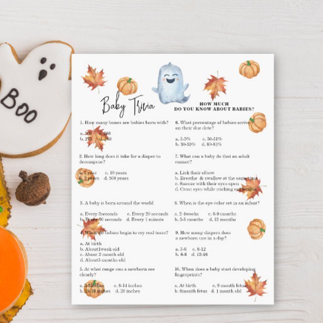 Cute spöke - Baby Trivia | Barnstödsspel (Skapare uppladdad)