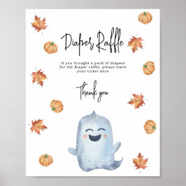 Cute spöke - Diaper Raffle-spel Poster