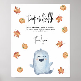 Cute spöke - Diaper Raffle-spel Poster