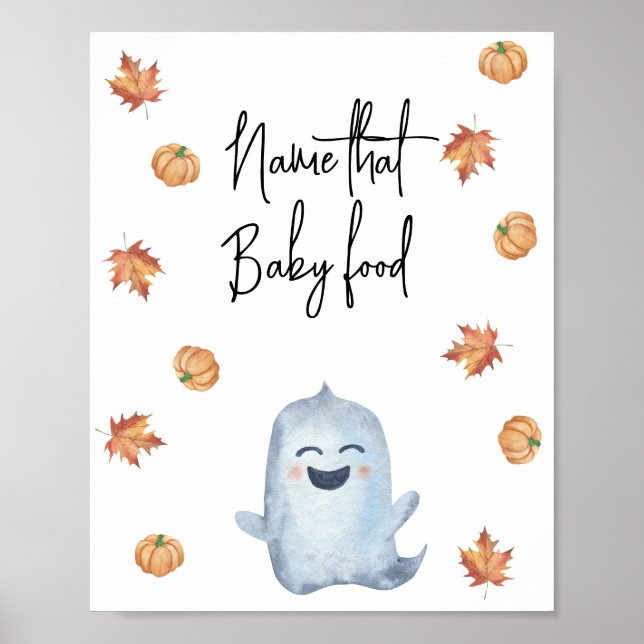 Cute spöke - Namn den baby maten Poster (Framsidan)