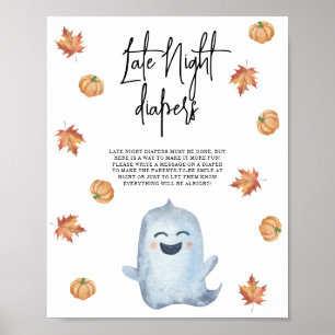 Cute spöke - sena nattblöjor poster