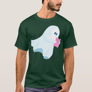 Cute spöke som läser bok t shirt
