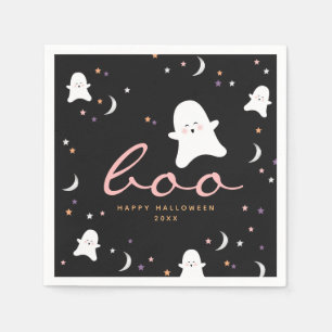 Cute Spöken Boo Halloween Pappersservett