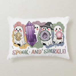 Cute Spöken Crystals Halloween Magic Aesthetic Prydnadskudde