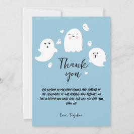 Cute Spöken Halloween Boy Baby Shower Tack Kort