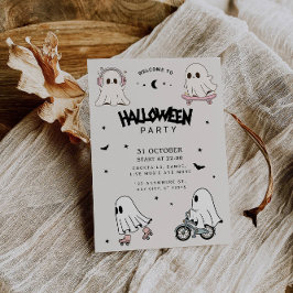 Cute Spöken Halloween fest Inbjudningar