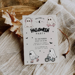 Cute Spöken Halloween fest Inbjudningar