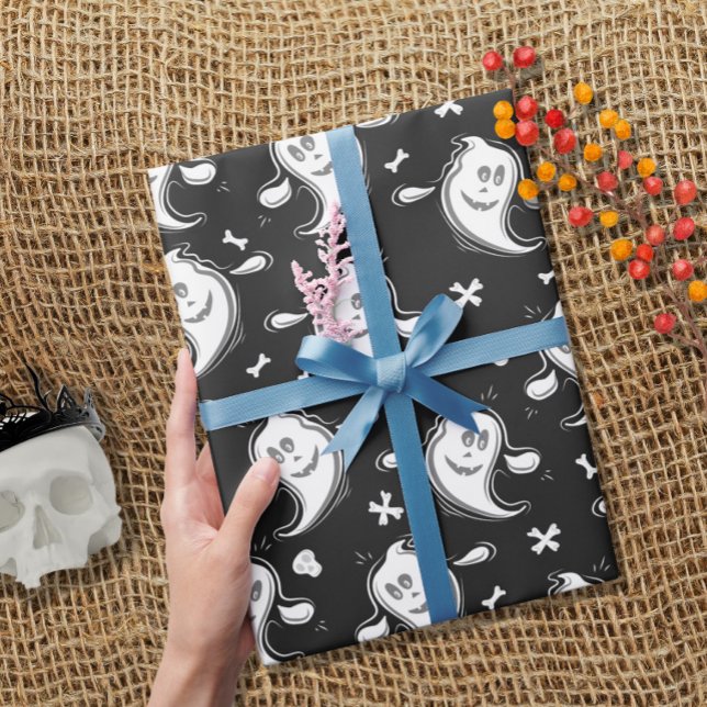 Cute Spöken Mönster Halloween Presentpapper (Skapare uppladdad)