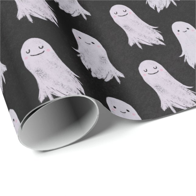Cute Spöken Mönster Halloween Presentpapper (Rullad Hörn)