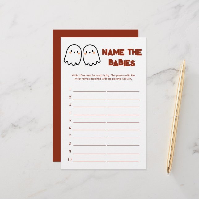 Cute Spöken Namn, skam för Twin Spädbarn (Fram/Back In Situ)