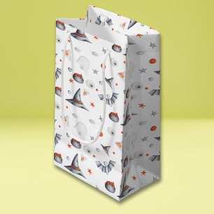 Cute spöken och fladdermus Halloween mönster