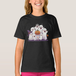 Cute Spöken & Pumpkin Kids Halloween T-Shirt