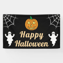 Cute Spöken Pumpkin Spindelnät Roligt Halloween fe