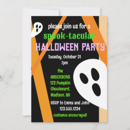 Cute Spöken, som är upptaktsam Halloween fest Inbjudningar