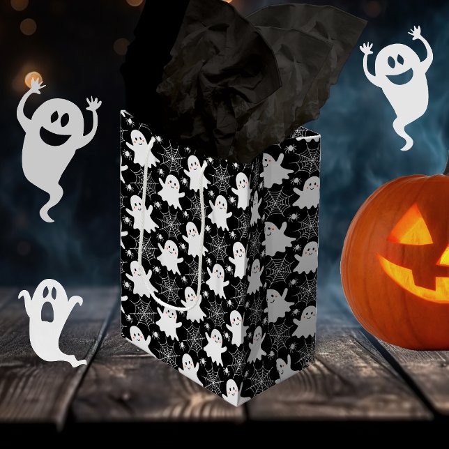 Cute Spöken | Spindlar | Spindelnät Halloween (Cute Ghosts | Spiders | Spider Webs Halloween Gift Bag)