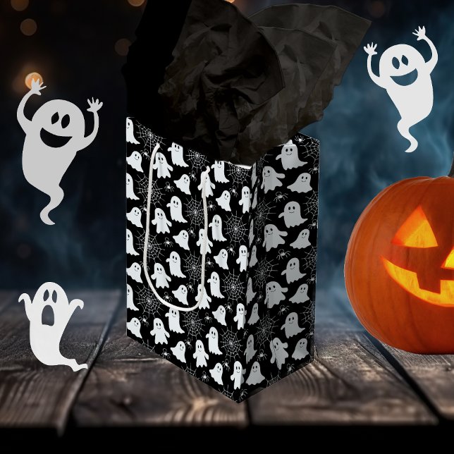Cute Spöken | Spindlar | Spindelnät Halloween (Cute Ghosts | Spiders | Spider Webs Halloween Gift Bag)