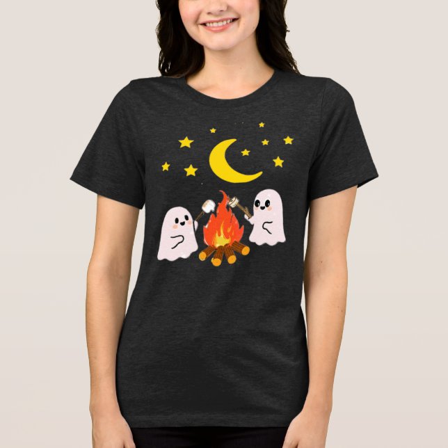 Cute spöken-vänner för Halloween T Shirt (Framsida)