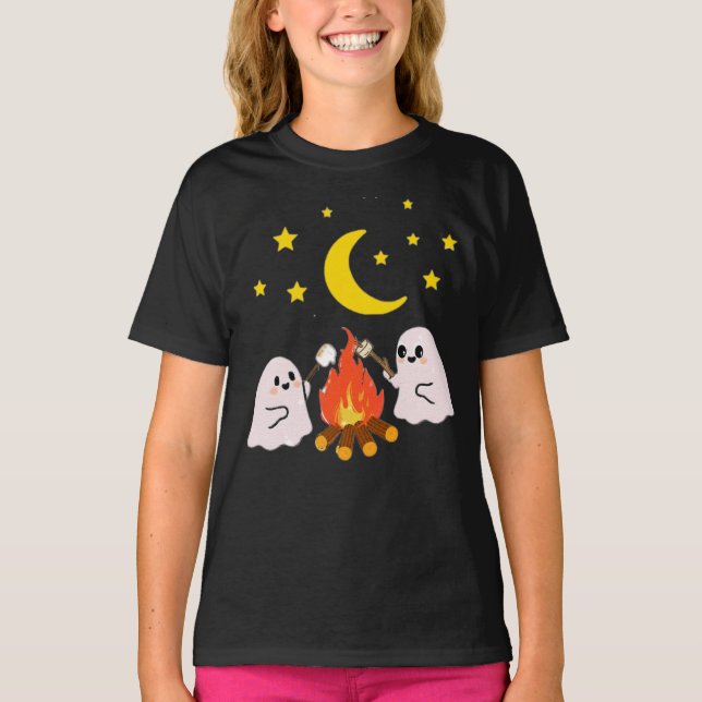 Cute spöken-vänner för Halloween T Shirt (Framsida)