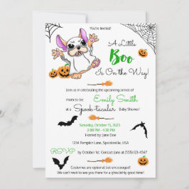 Cute spökpumpor Halloween Baby Shower Inbjudningar