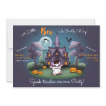 Cute spökpumpor Halloween Baby Shower Invati