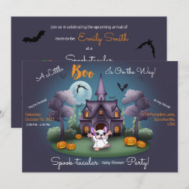 Cute spökpumpor Halloween Baby Shower Invati Inbjudningar