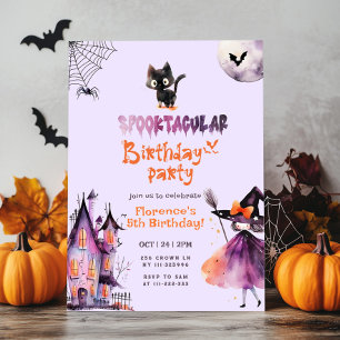 Cute Spooktacular-födelsedagen Halloween fest Inbjudningar
