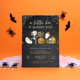 Cute Spooky A Little Boo Halloween Baby Shower Inbjudningar