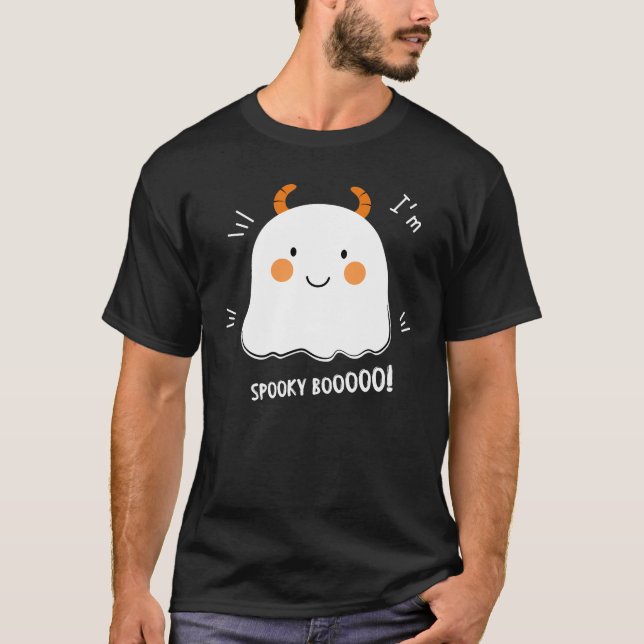 Cute Spooky Boo Demon Ghost T Shirt (Framsida)