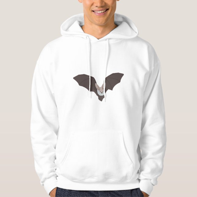 Cute Spooky Fladdermus Illustration Hoodie (Framsida)