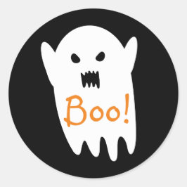 Cute Spooky Ghost Sayed Boo Runt Klistermärke