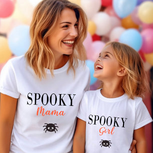 Cute Spooky Girl Family Halloween Spider T Shirt