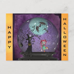 Cute Spooky Gothic Halloween Vykort