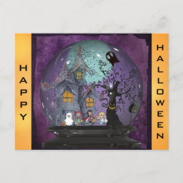 Cute Spooky Gothic Halloween-vykort Vykort