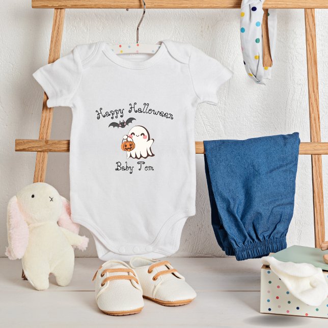 Cute & Spooky Halloween Baby Bodykostym T Shirt (Skapare uppladdad)