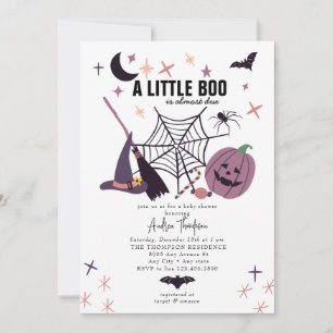 Cute Spooky   Halloween Baby Shower Inbjudningar