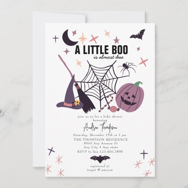 Cute Spooky | Halloween Baby Shower Inbjudningar (Framsida)