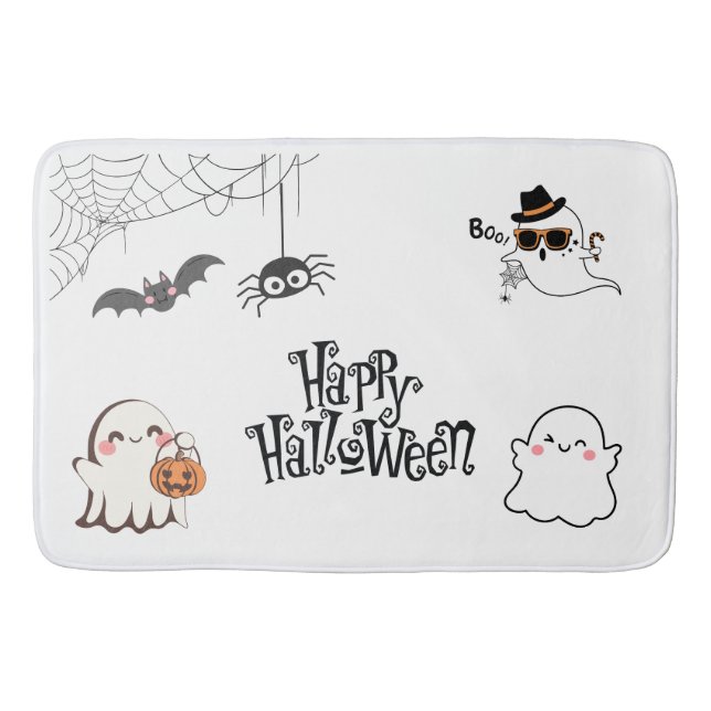 Cute & Spooky Halloween Bath Mat Badrumsmatta (Framsidan)