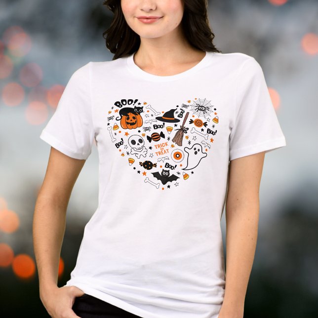 Cute Spooky Halloween Black and Orange T Shirt (Skapare uppladdad)