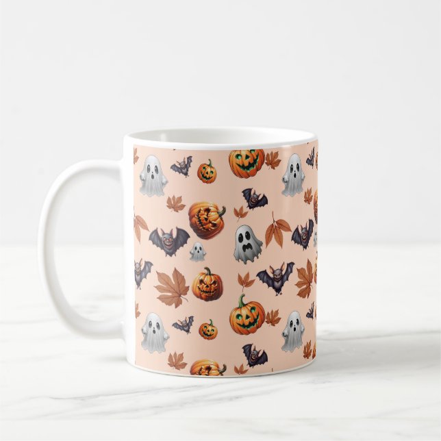 Cute Spooky Halloween Fall Kaffemugg (Vänster)