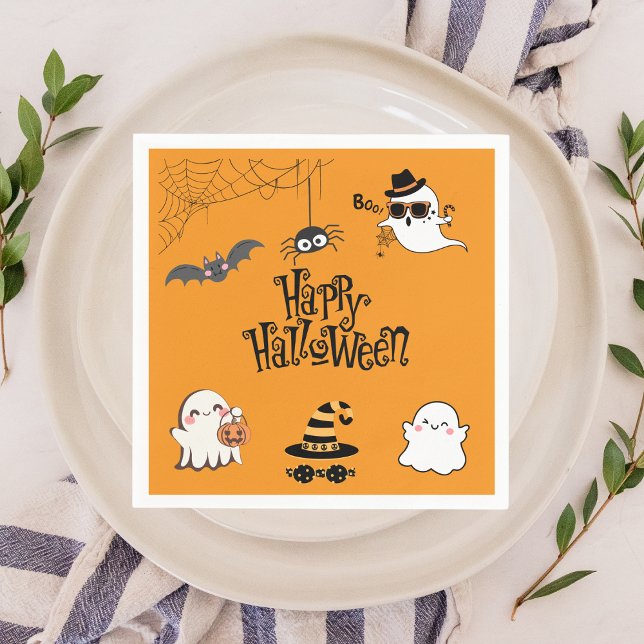 Cute & Spooky Halloween fest Napkins Pappersservett (Skapare uppladdad)