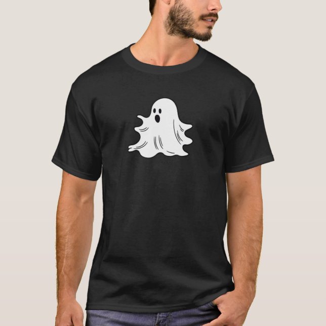 Cute Spooky Halloween Ghost Trick Or Treat Happy P T Shirt (Framsida)