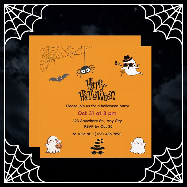 Cute & Spooky Halloween Inbjudningar (Skapare uppladdad)