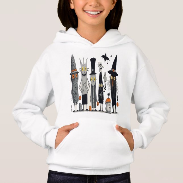Cute & Spooky Halloween - Kids Hoodies T Shirt (Framsida)