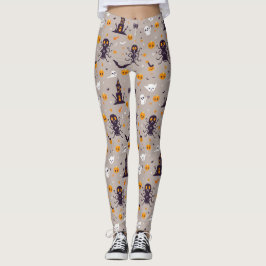 Cute Spooky Halloween Mönster Leggings