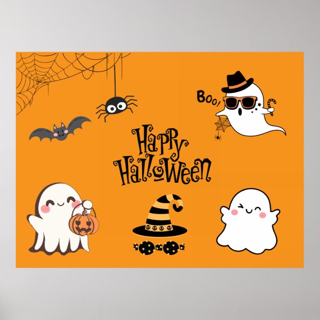 Cute & Spooky Halloween Poster (Framsidan)
