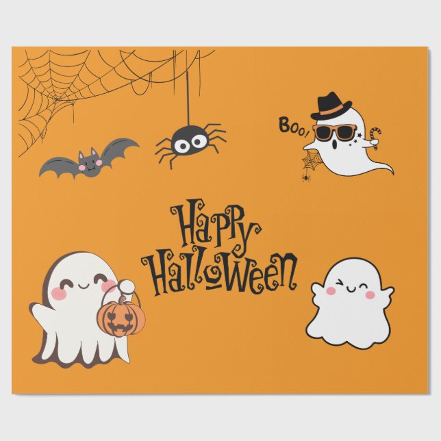 Cute & Spooky Halloween Presentpapper (Platt)