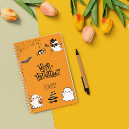 Cute & Spooky Halloween Spiral bärbar dator Anteckningsbok