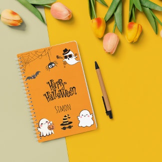 Cute & Spooky Halloween Spiral bärbar dator Anteckningsbok
