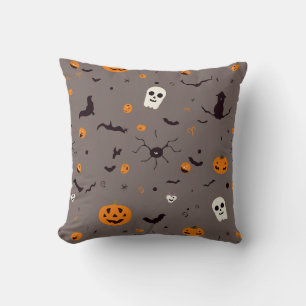 Cute Spooky Halloween Spöken och Pumpkin Mönster Kudde