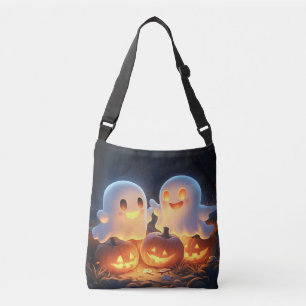 Cute Spooky Halloween Tecknad Spöken Glowing Pumpk Axelväska